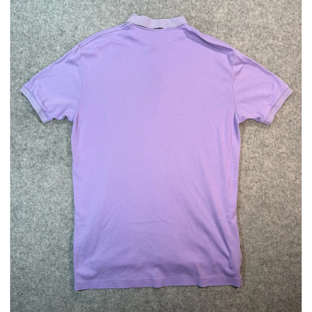 Polo Ralph Lauren Mens Purple Short Sleeve Polo Shirt Yellow Pony Logo Size M